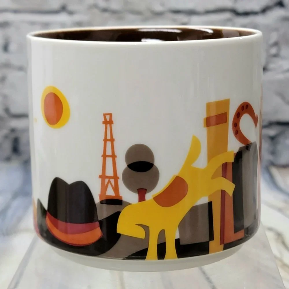 STARBUCKS HOUSTON You Are Here Collection Coffee Cup Mug 14‎ oz. Rodeo Skyline